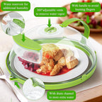 Microwave Splatter Cover with Water Steamer，10.2 Inch