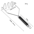 Stainless Steel Wire Masher, 10.23-Inch, Black